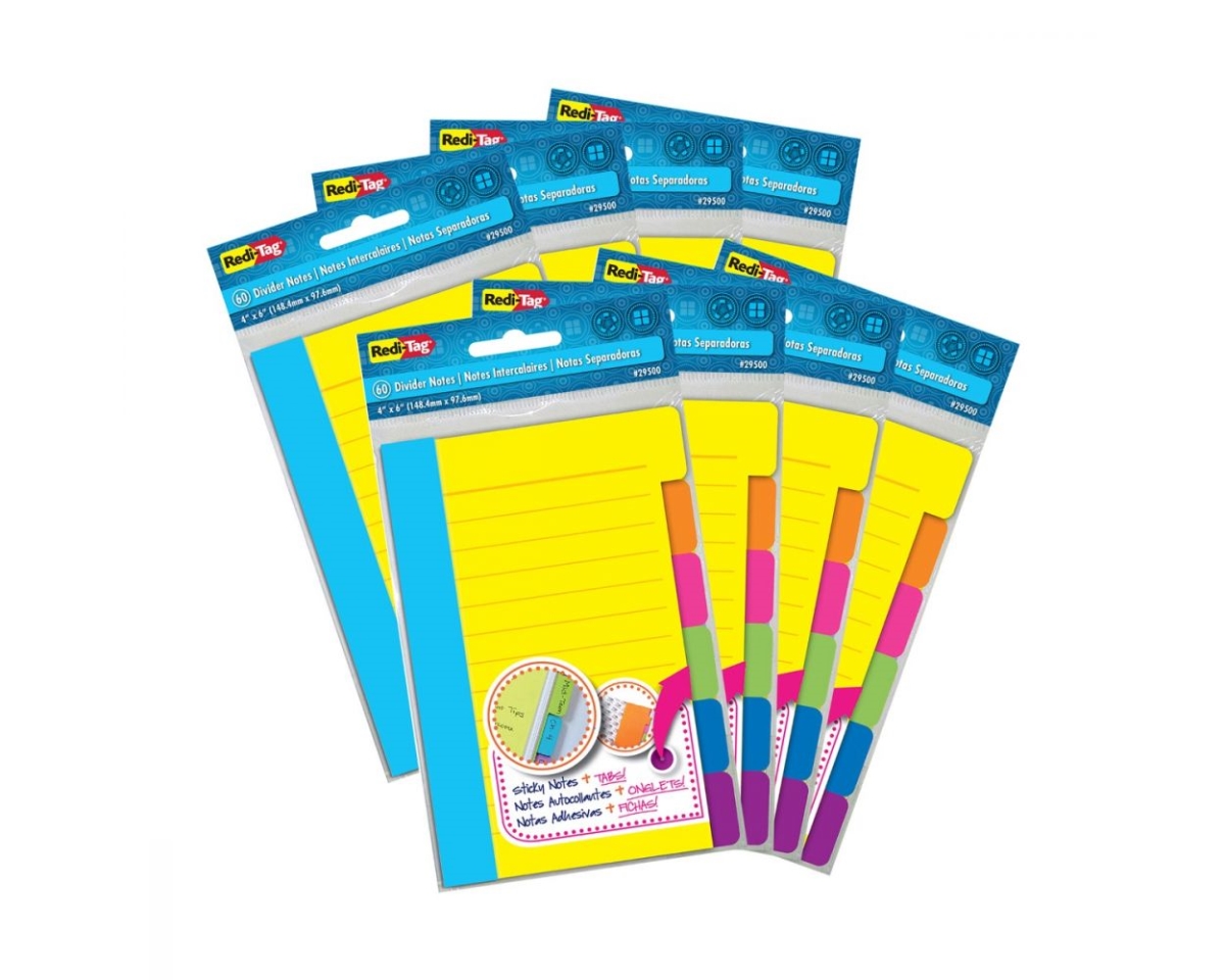 B29508 Redi-Tag Large Index Divider Note Pads, Pack of 8