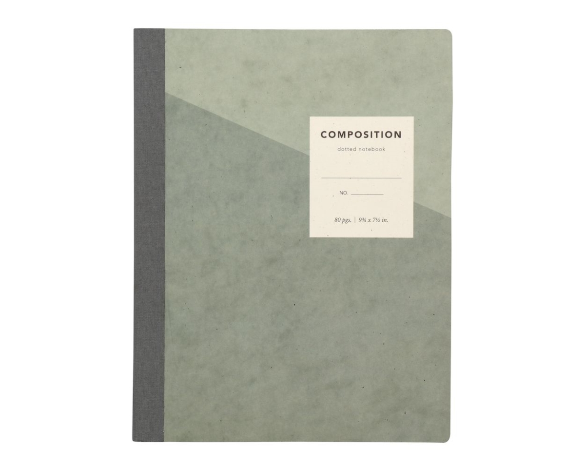 63802 10 x 7.5 in. Oxford Dotted Composition Book, 80 Pages - Light Green