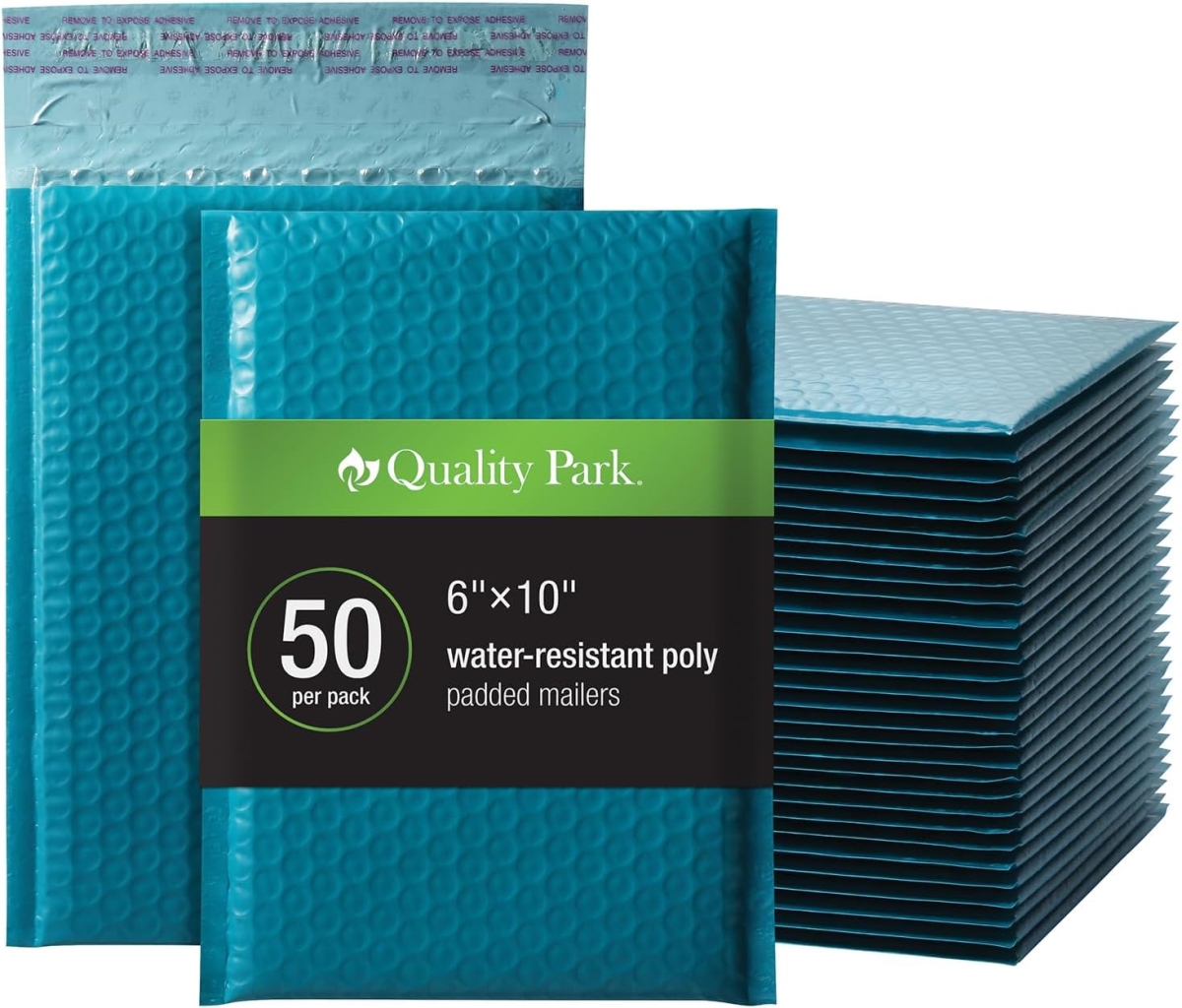 QUA85862 4 Count 6 x 9 in. Quality Park Bubble Mailer, No.0 Blue - 50 per Box