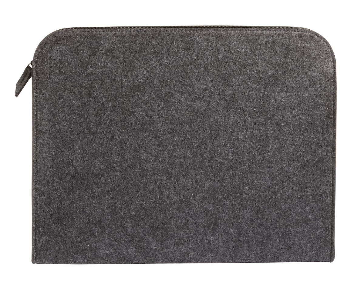Pendaflex Felt Zip Pocket - Gray - Large - Durable Storage Solution