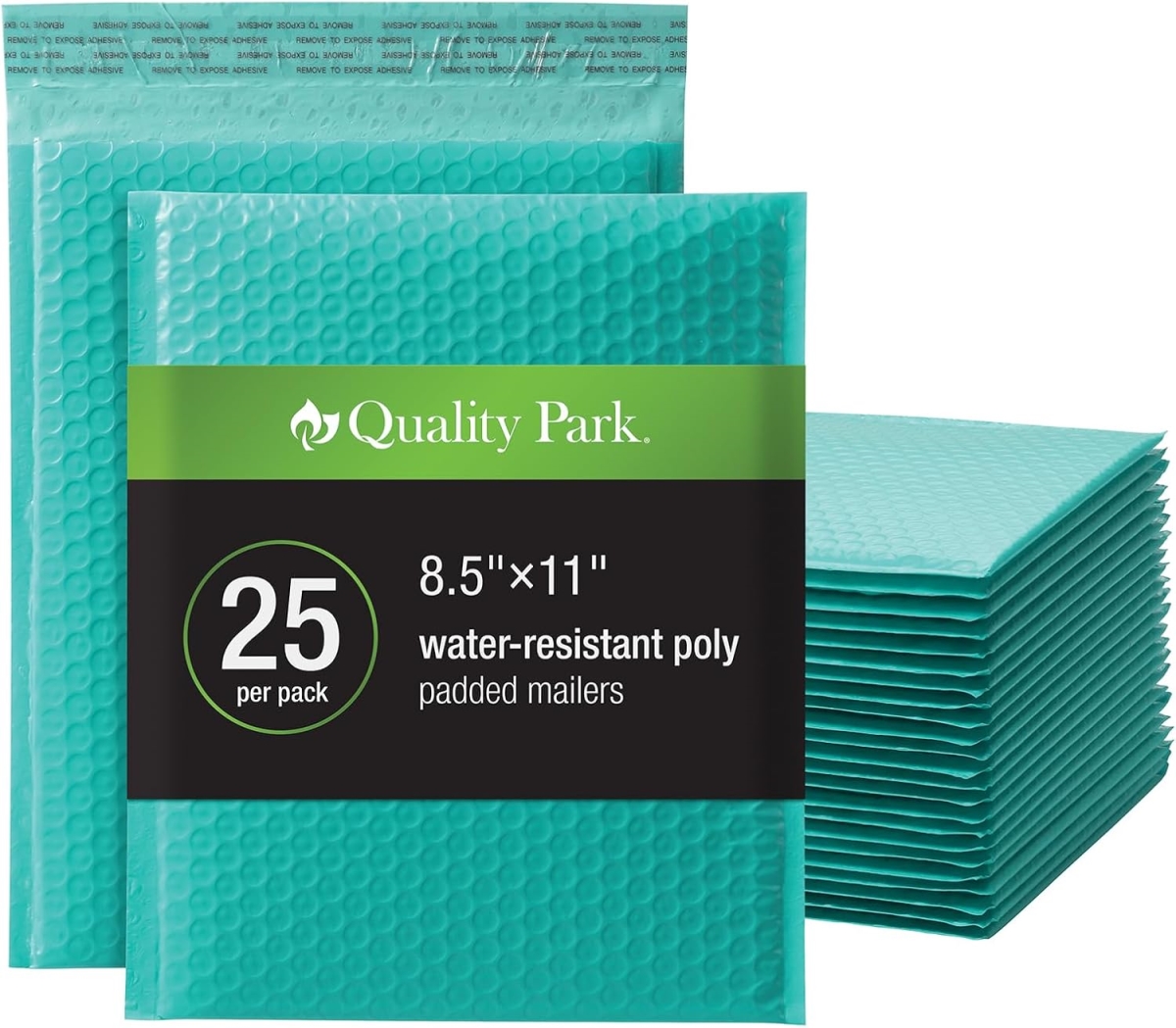 QUA85860 4 Count 8.25 x 11 in. Quality Park Bubble Mailer, No.2 Teal - 25 per Box