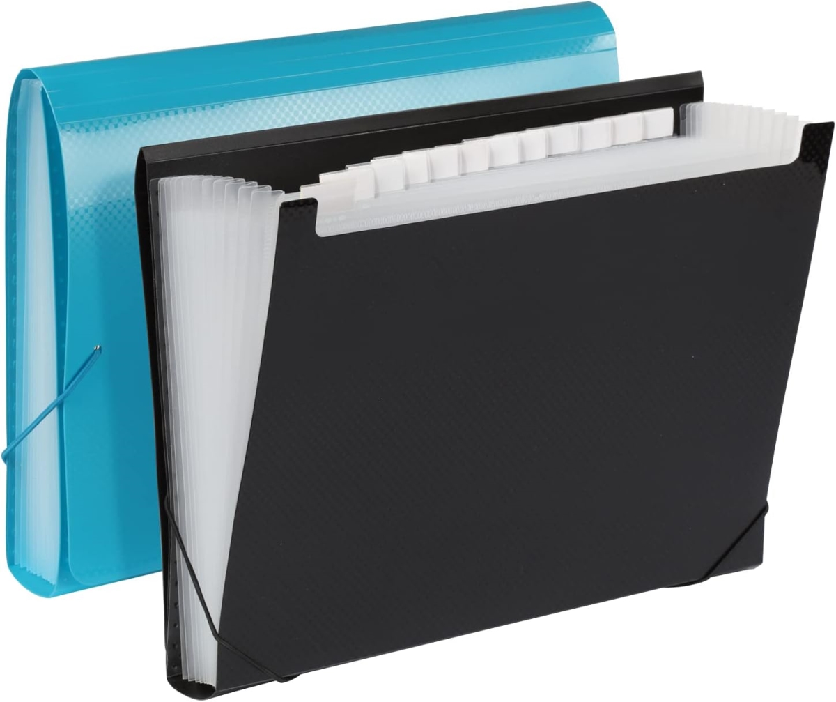 Oxford Plastic Expanding File - Assorted Colors - Letter Size - Pack of 2 - 7 Pockets