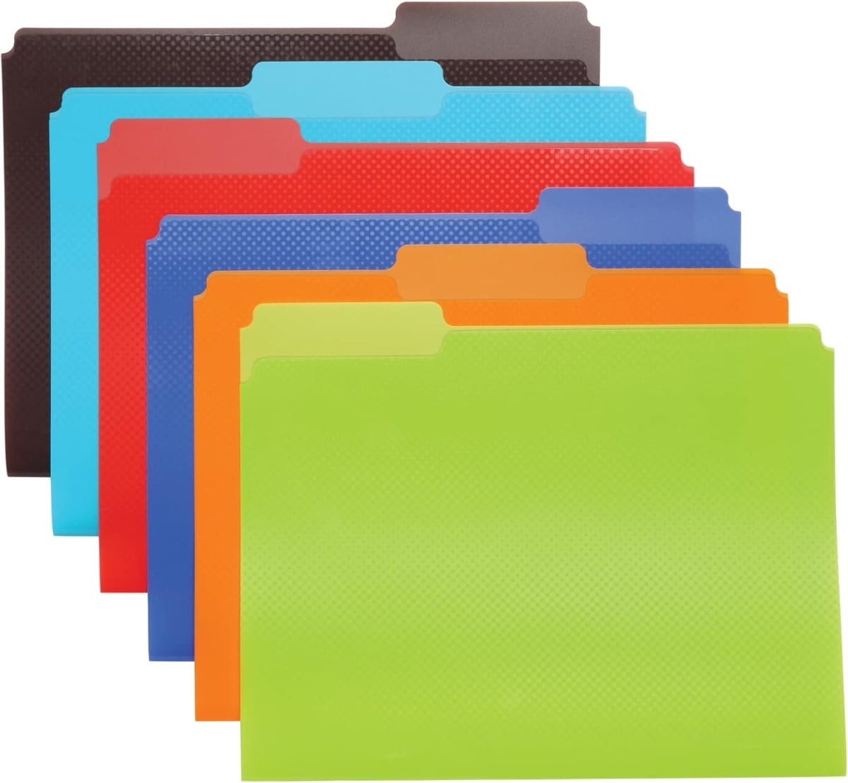Oxford Poly File Folders - Assorted Colors - Letter Size - Pack of 24 - Durable Plastic
