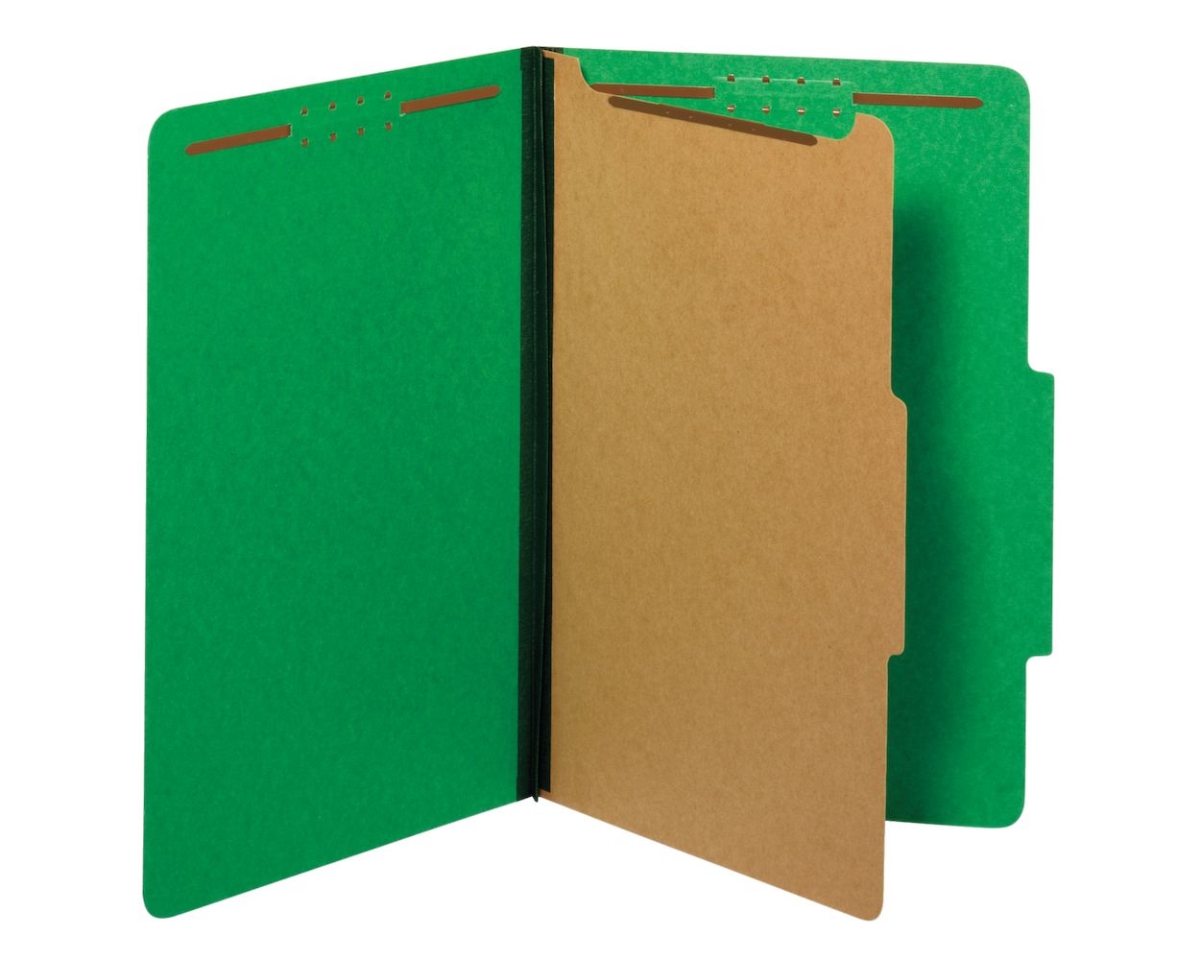Pendaflex Classification Folders - Dark Green - Legal Size - Eco-Friendly Material