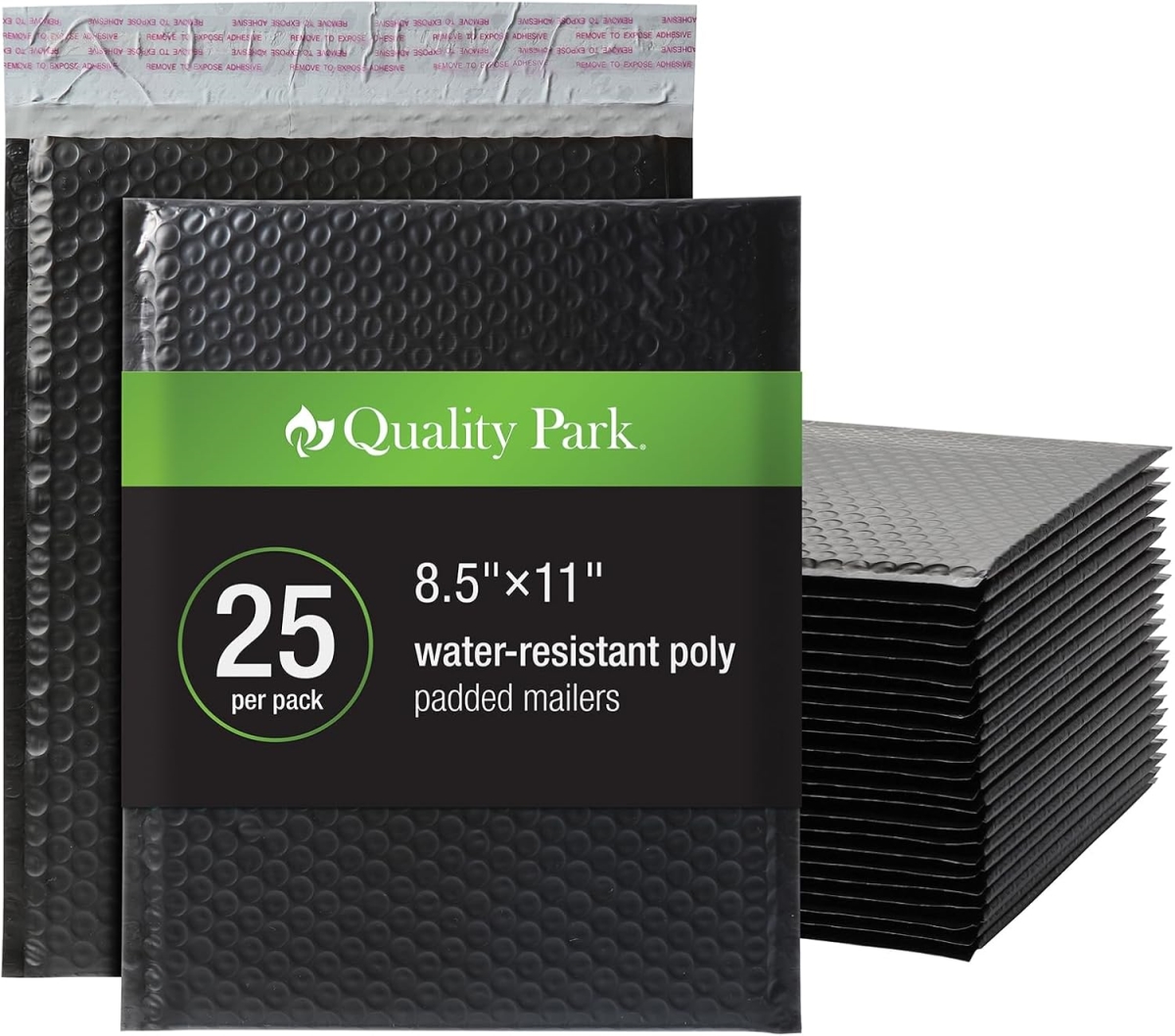 QUA85870 4 Count 8.25 x 11 in. Quality Park Bubble Mailer, No.2 Black - 25 per Box