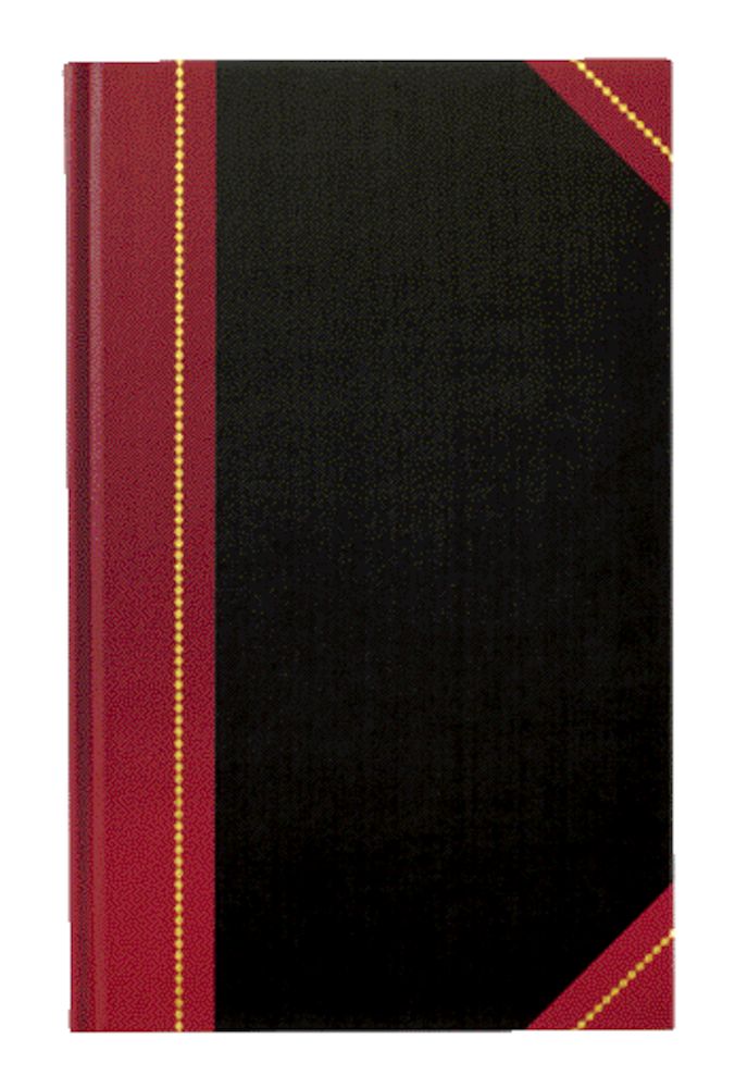 Adams Record Book - Black - 11.625 x 7.25 in. - 300 Pages - Durable Binding