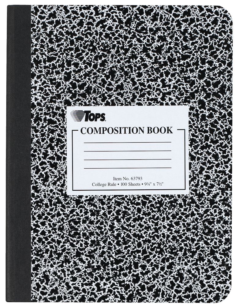 63793 9.75 x 7.5 in. Oxford Composition Book, White - 100 Sheets
