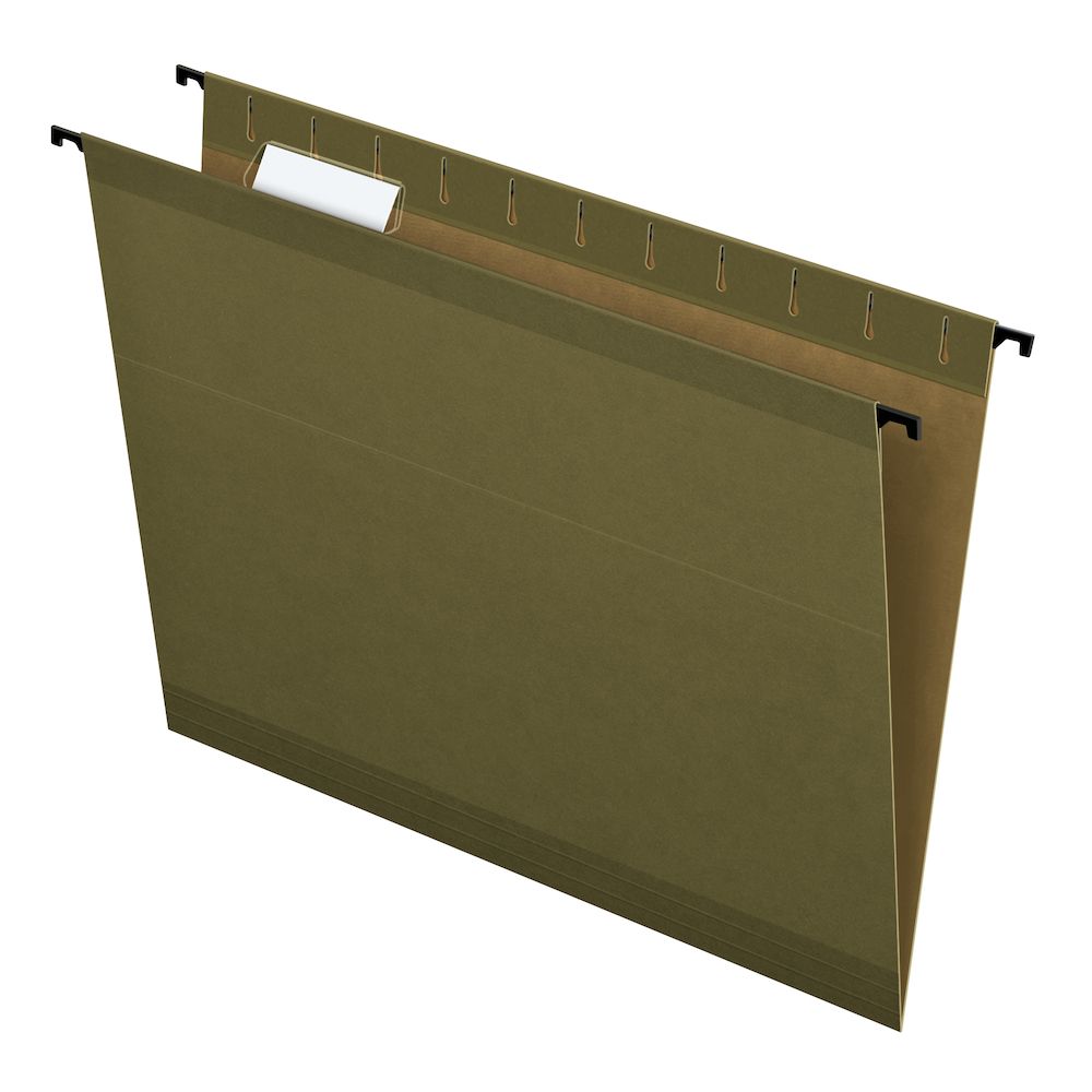 6154 SureHook Hanging File Folder - Standard Green - Letter Size - Reinforced Design