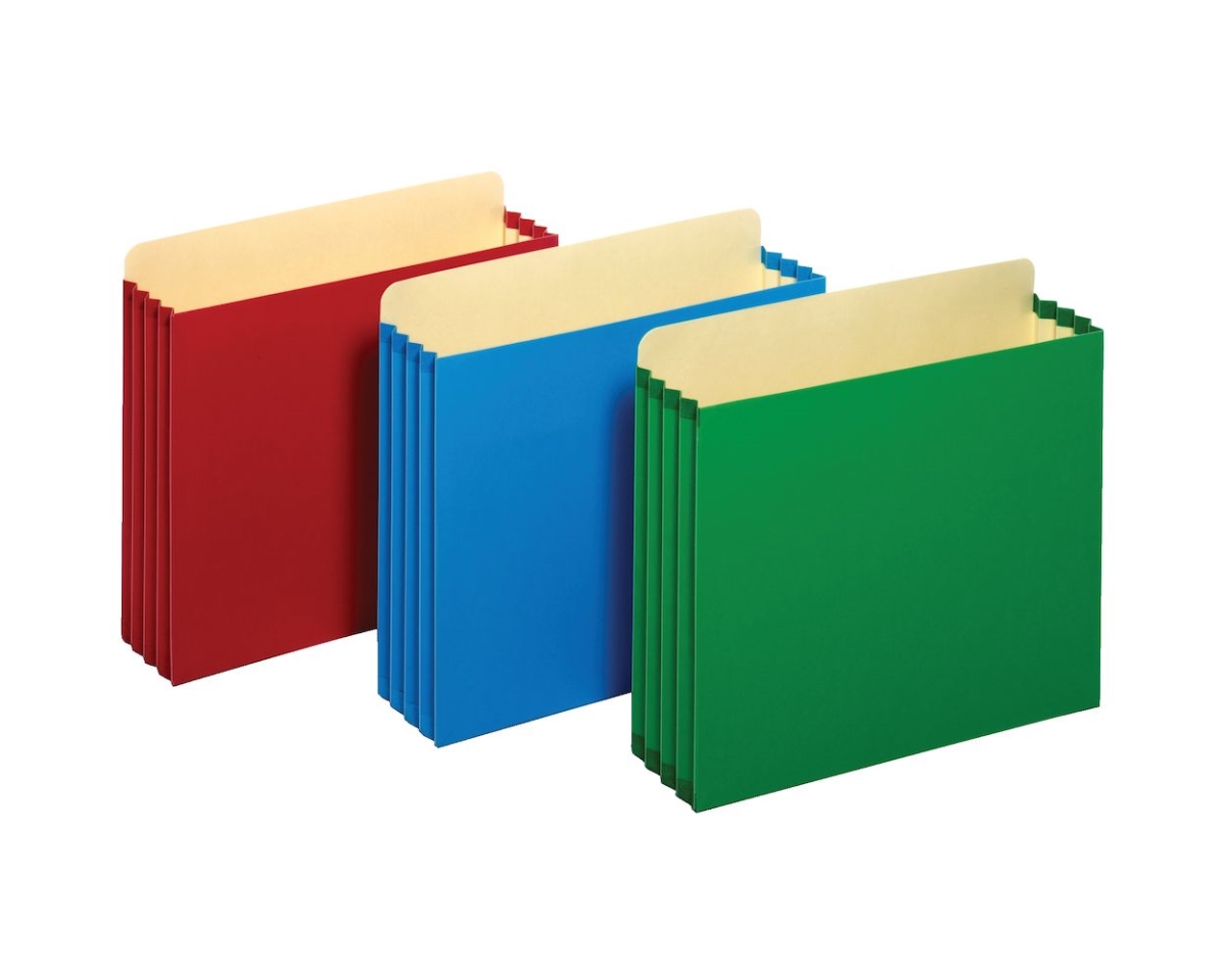 FC1524P ASST 3.5 in. Pendaflex Pockets, Assorted Color - Letter Size