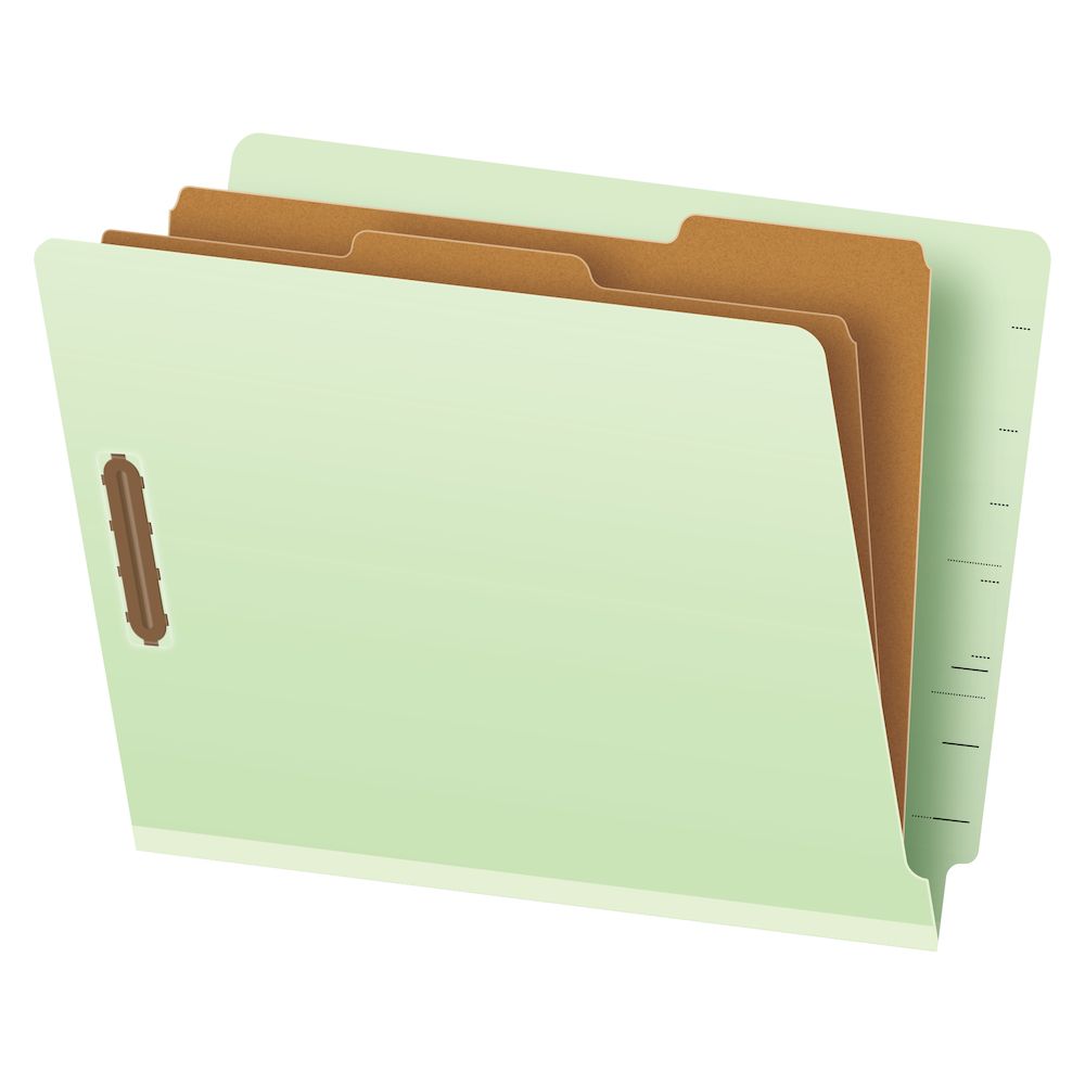 Pendaflex Recycled End-Tab Classification Folders - Light Green - Letter Size - Eco-Friendly