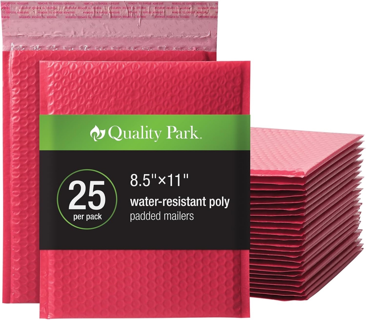 QUA85869 4 Count 8.25 x 11 in. Quality Park Bubble Mailer, No.2 Red - 25 per Box