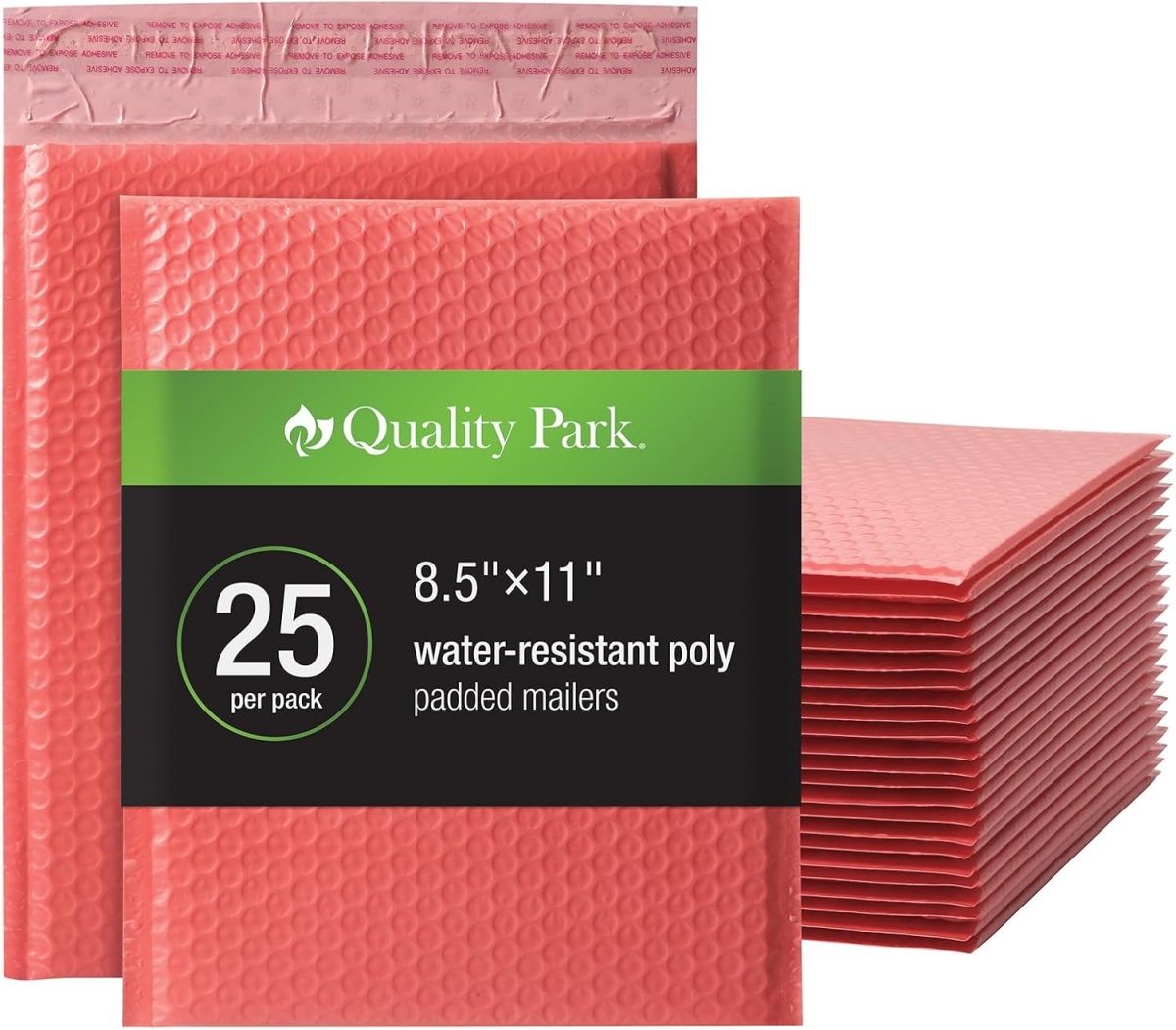 QUA85871 4 Count 8.25 x 11 in. Quality Park Bubble Mailer, No.2 Coral - 25 per Box