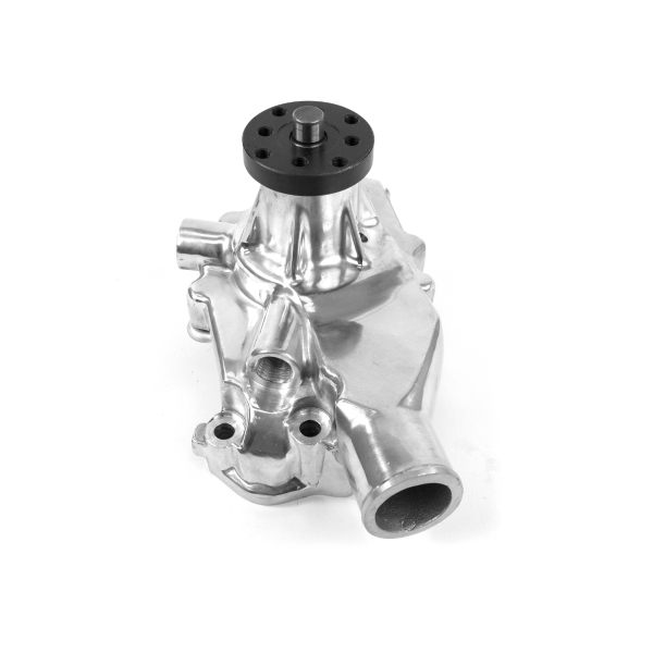 Chevy Small Block Short-Style Circle Track High-Flow Mechanical Water Pump, Polished
