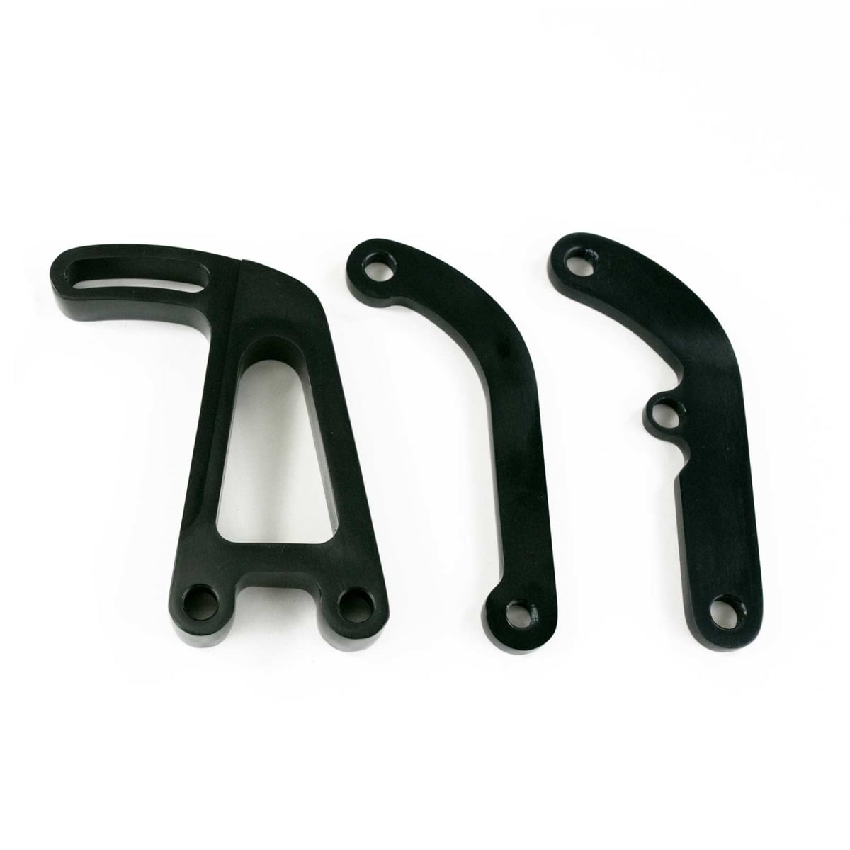 Chevy Small Block Long Water Pump Black Power Steering Bracket