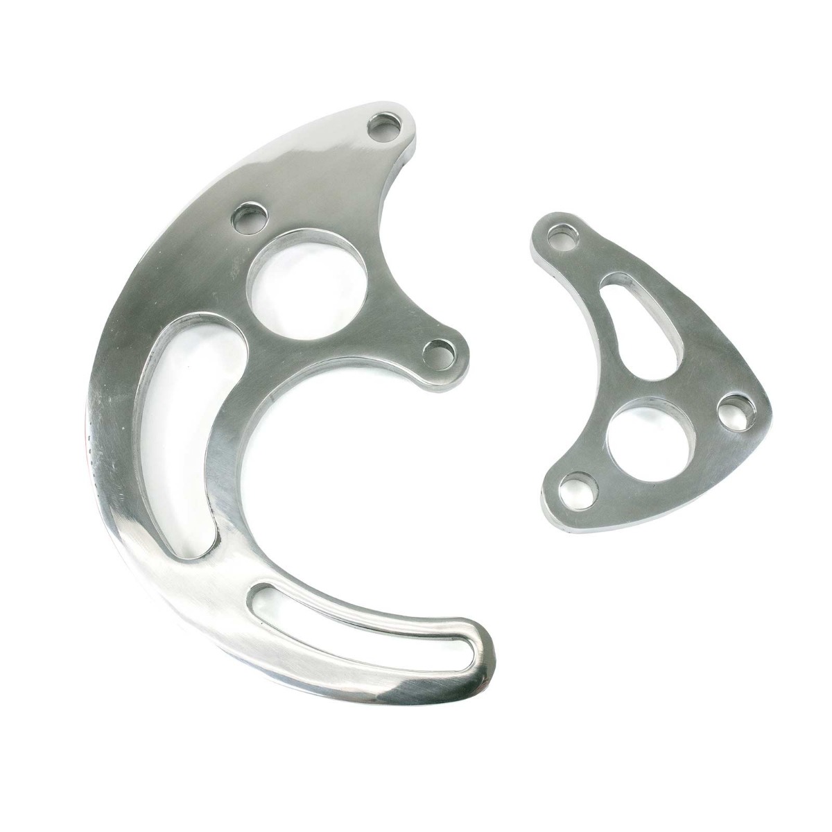Chevy Big Block Long Water Pump Power Steering Bracket, Polished