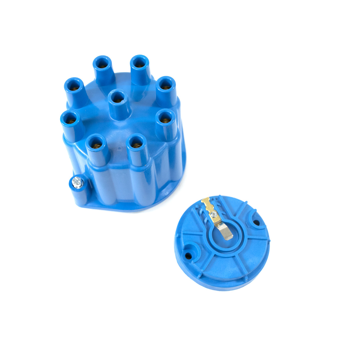 JM6974BL 8-Cylinder Female Pro Series Distributor Cap & Rotor Kit, Blue