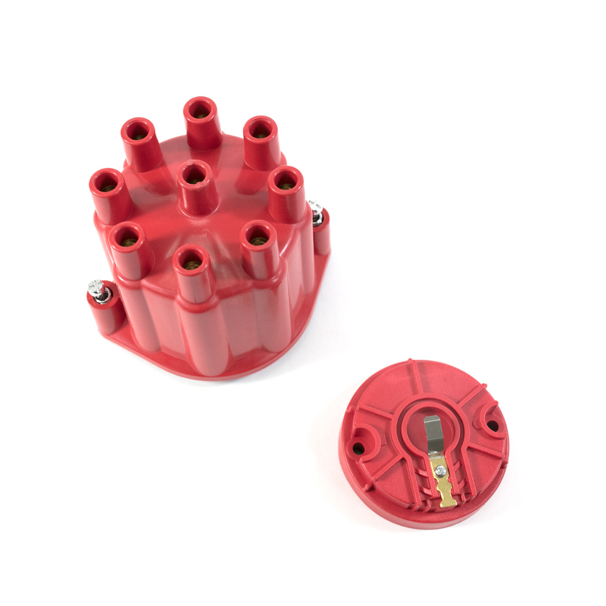 JM6974R 8-Cylinder Female Pro Series Distributor Cap & Rotor Kit, Red