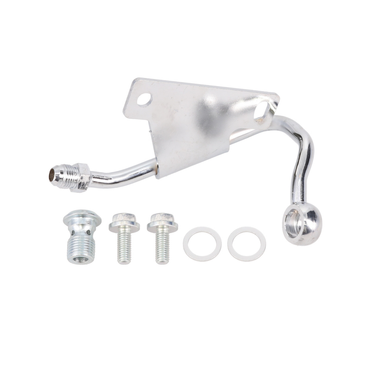 Power Steering Pump - Chrome - Low-Mount Hard Line - Lightweight Design
