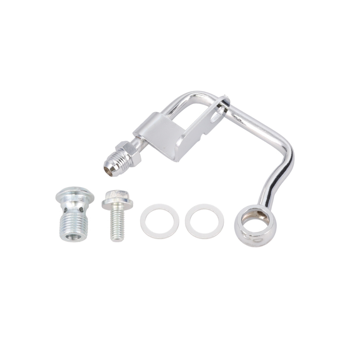 Power Steering Pump - Chrome - Mid-Mount Hard Line - Aluminum Construction