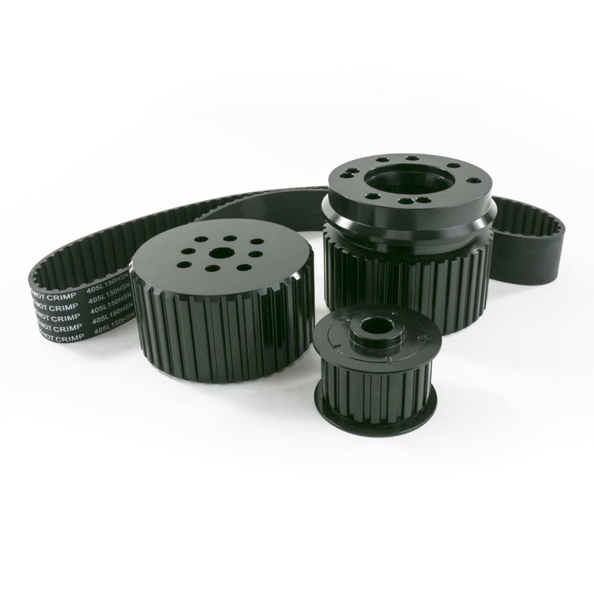 10092BK Chevy Big Block Gilmer Style Pulley Kit, Black