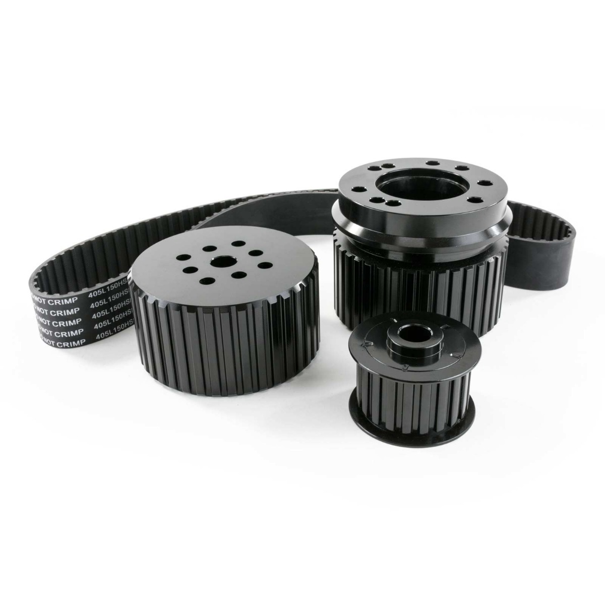 10093BK Ford Small Block Gilmer Style Pulley Kit, Black