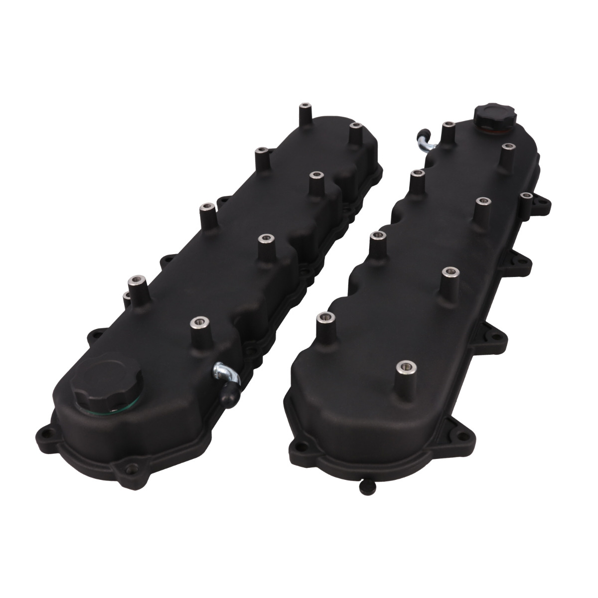 JM8083-1BK GM LT Cast Aluminum Valve Covers with Coil Mounts, Black