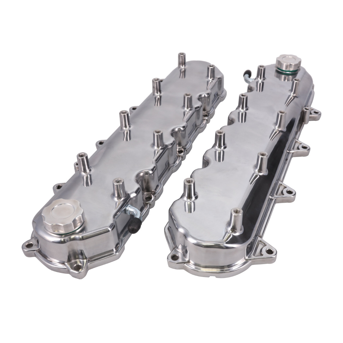 JM8083-1P GM LT Cast Aluminum Valve Covers with Coil Mounts, Polished