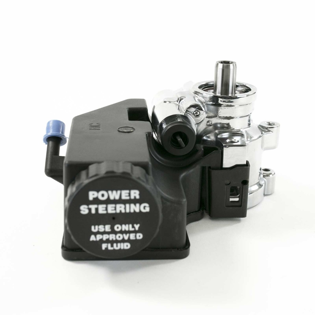 JM2011C GM Type II Power Steering Pump with Integral Reservoir, Chrome