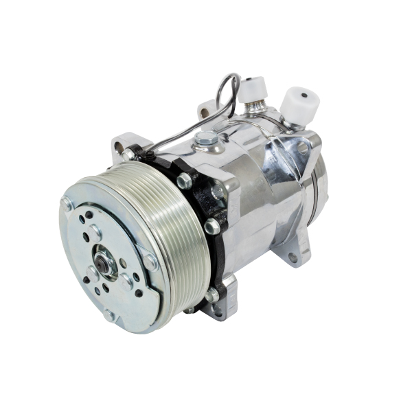 Sanden 508 Style Silver Clutch Serpentine AC Compressor