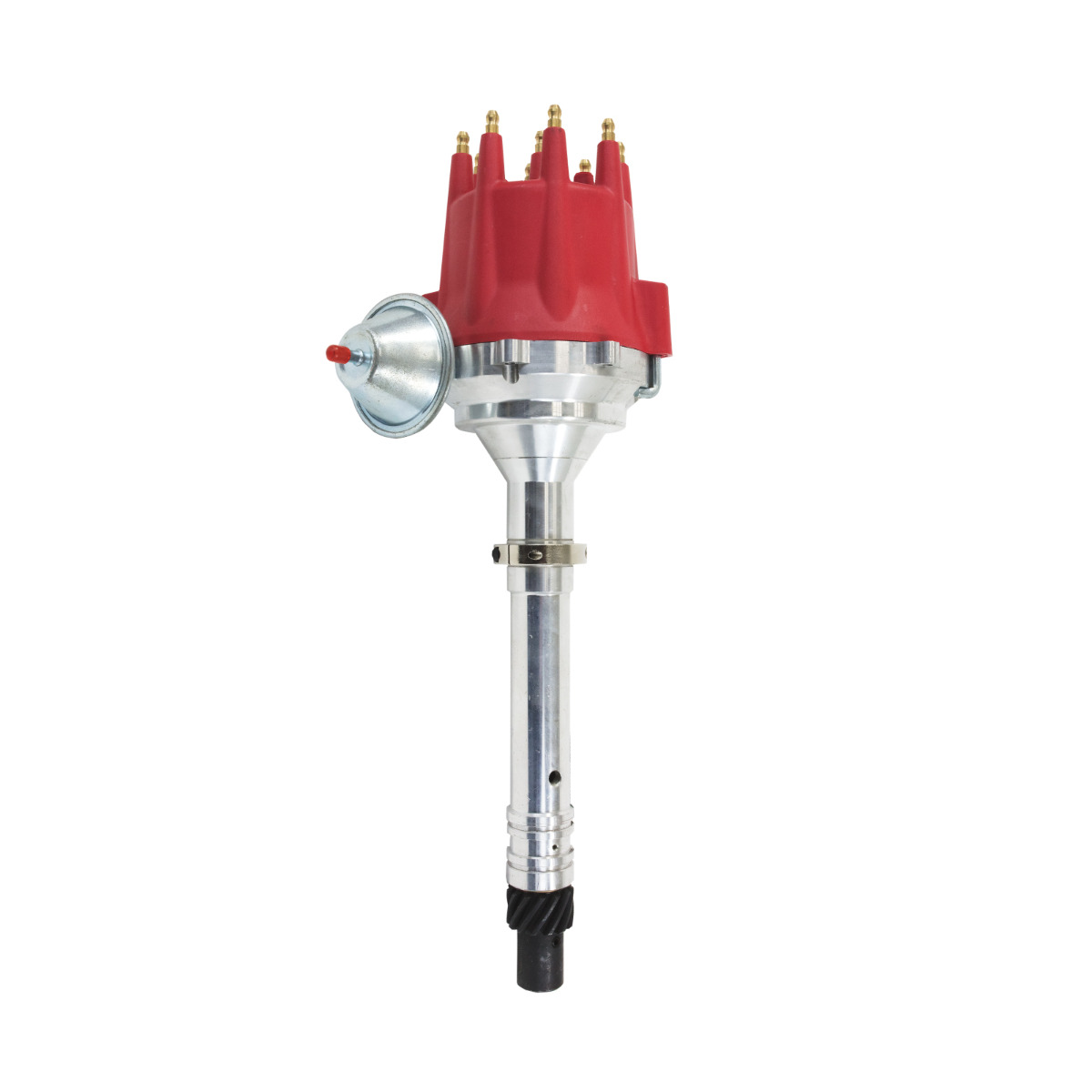 JM7701R Chevy V8 Pro Series Ready to Run Adjustable Collar Distributor, Red