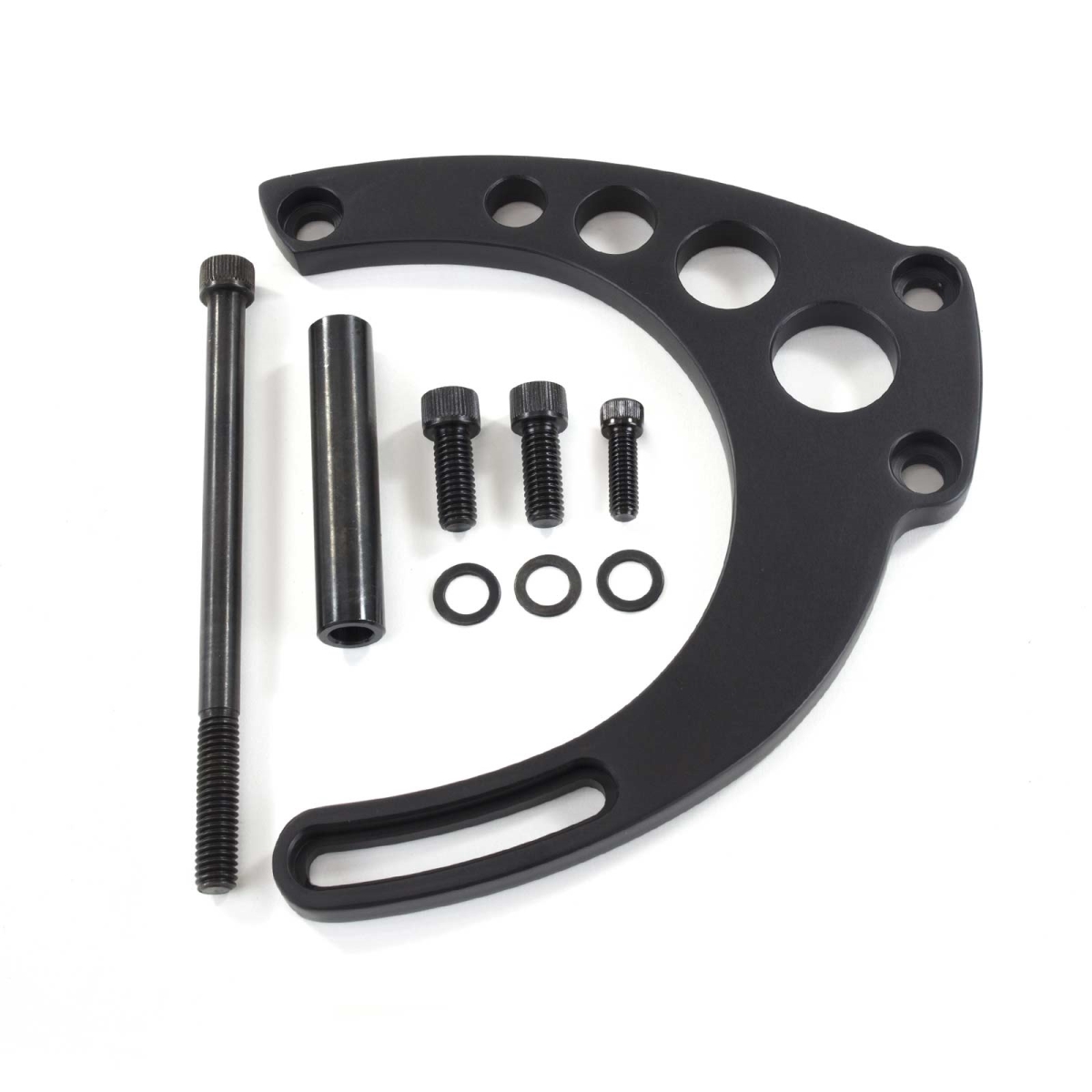 JM9133BK Chevy Big Block Long Water Pump Mid-Mount Black Alternator Bracket