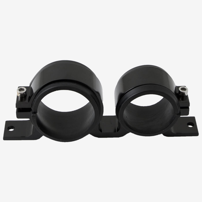 JM1020BK Aluminum Fuel Pump & Filter Mounting Bracket, Black