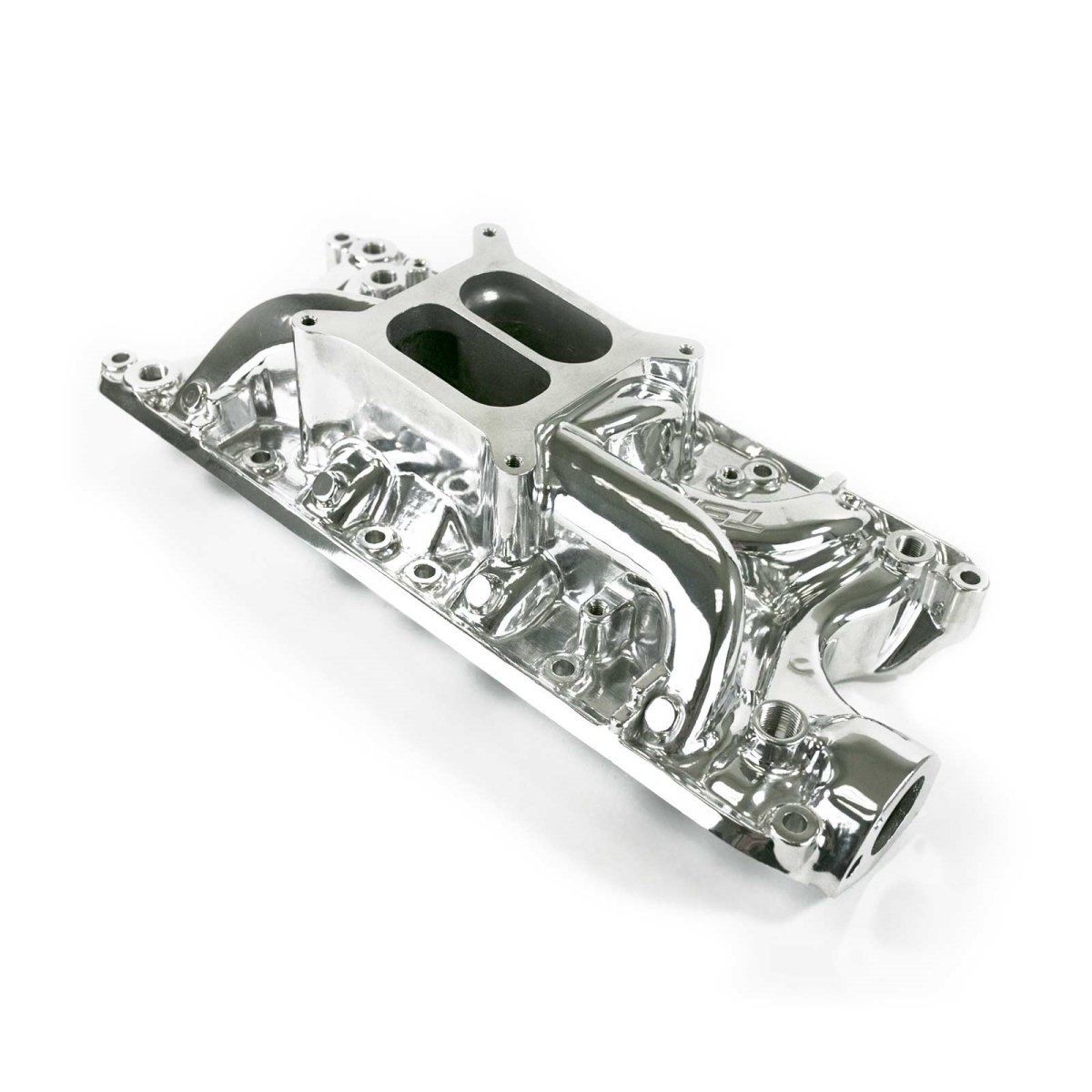 Ford Small Block Carbureted Polished Aluminum Dual Plane Intake Manifold