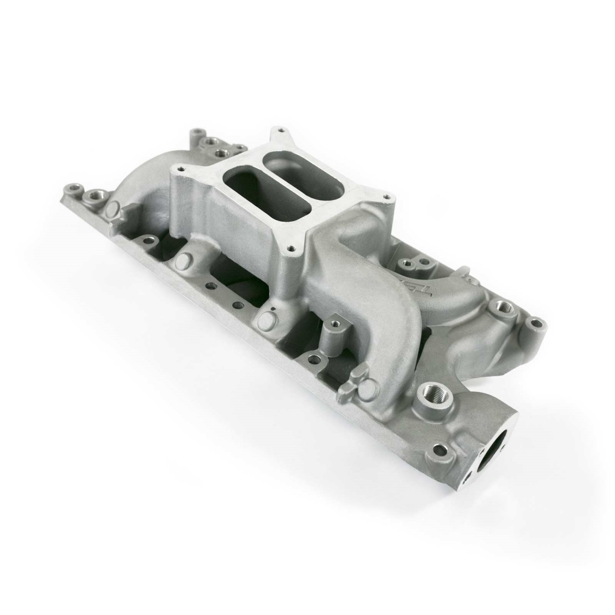 Ford Small Block Carbureted Satin Aluminum Dual Plane Air Gap Intake Manifold -  Powerhouse, PO4323334