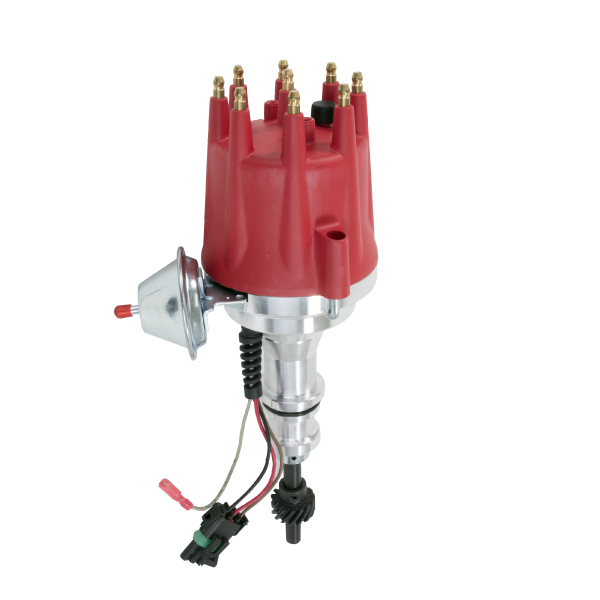 JM7702R Ford Small Block V8 Pro Series Ready to Run Distributor, Red