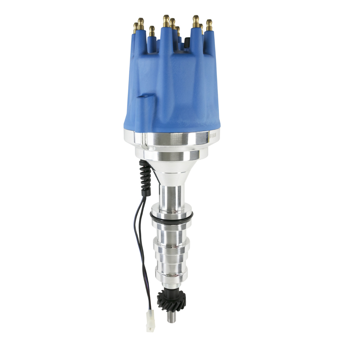 JM7608BL Ford FE V8 Pro Series Pro Billet Distributor, Blue
