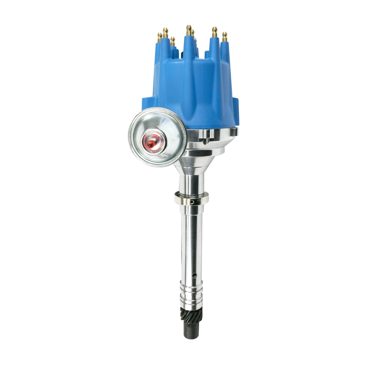 JM7701BL Chevy V8 Pro Series Ready to Run Adjustable Collar Distributor, Blue