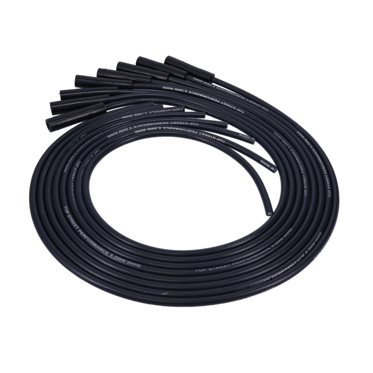 81025 Universal LS-LT Spark Plug Wire Set, 8.5 mm with 180 deg Plug Boots, Black