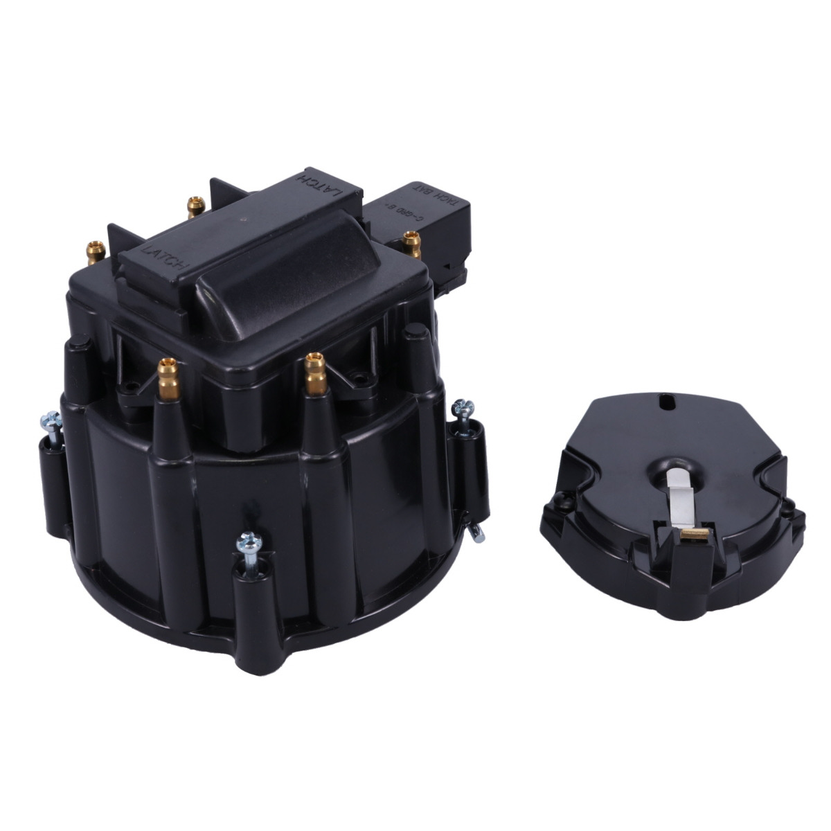 JM6949BK Odd-Fire 6-Cylinder HEI Cap & Rotor Kit, Black