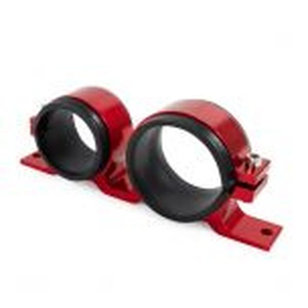JM1020R Aluminum Fuel Pump & Filter Mounting Bracket, Red