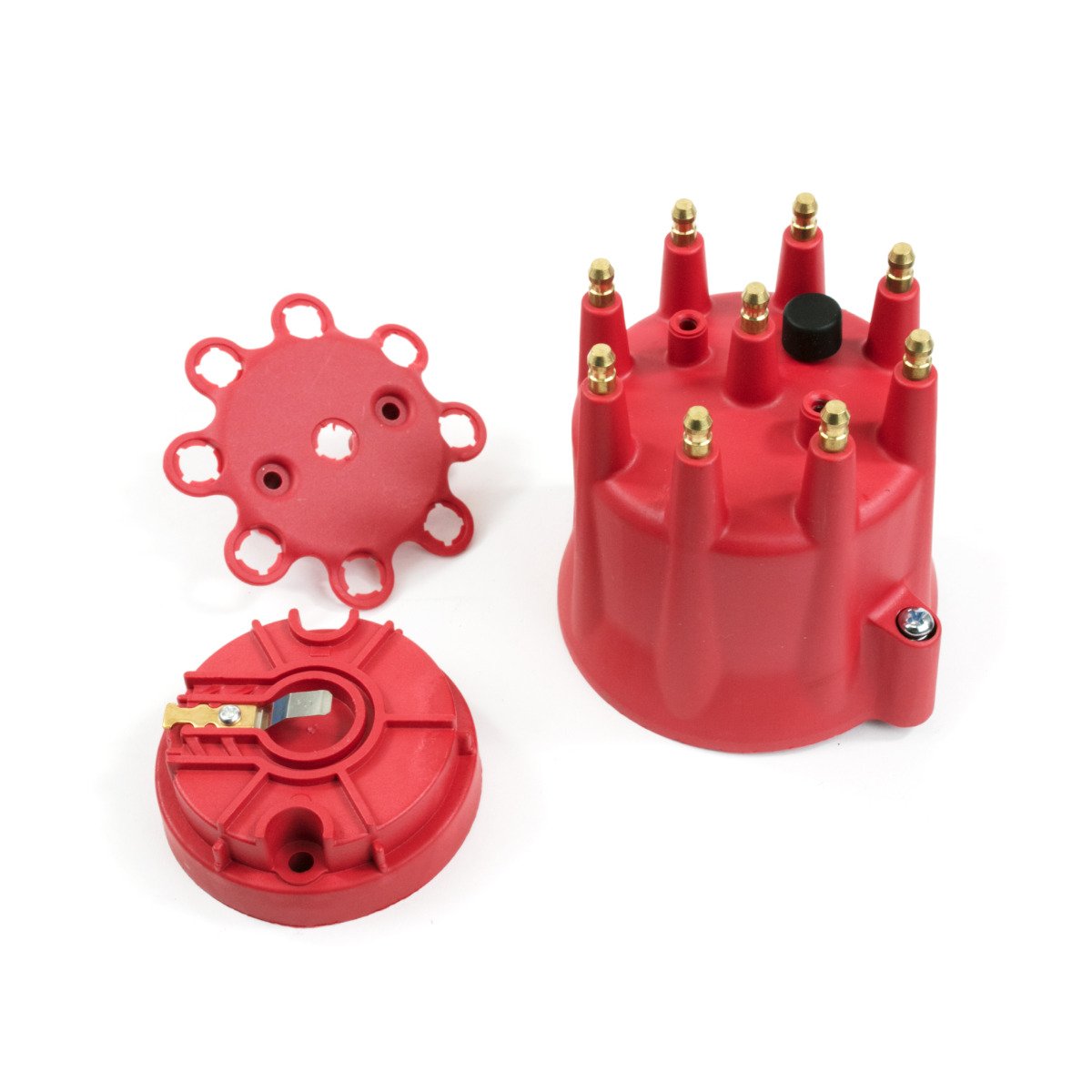 Pro Series ProBillet Cap & Rotor Kit - Red - 8 Cylinder - High Strength