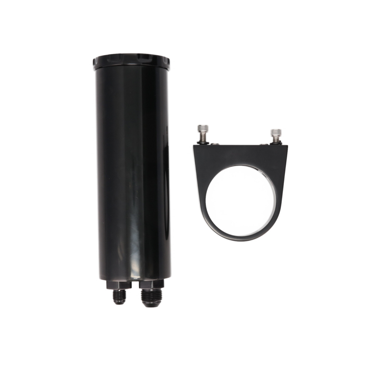 JM2012BK Black Billet Aluminum Remote Power Steering Reservoir