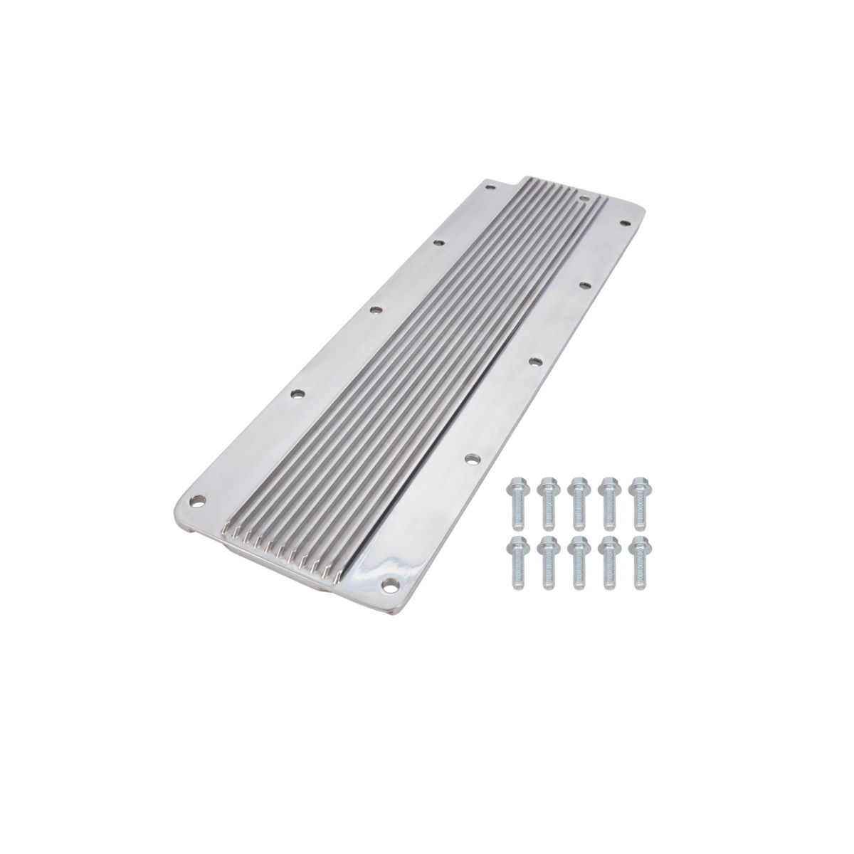 81046P GM LS2, LS3, LS7 & LSX Finned Aluminum Engine Valley Cover, Polished