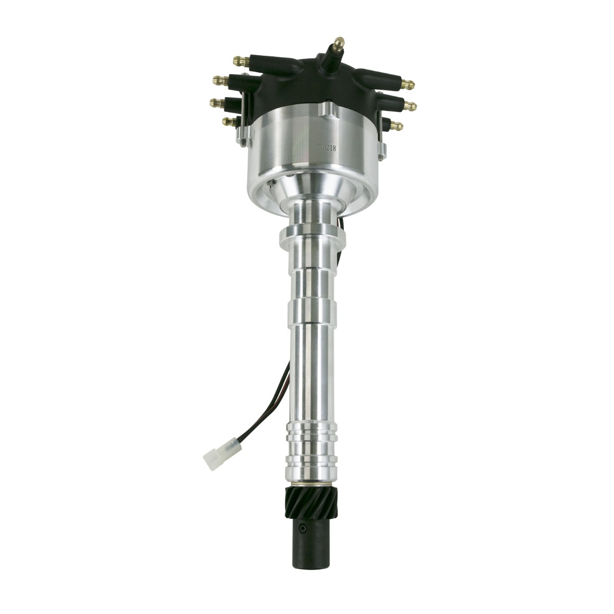 JM9601BK Chevy SB & BB V8 Low-Profile Pro Series Pro Billet Distributor with Crab Cap, Black