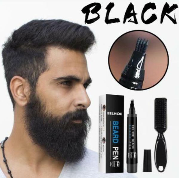Picture of Topklin Merchandise BFPKSHES Beard Filling Pen Kit Salon Hair Engraving Styling Eyebrow Brush Tool Waterproof