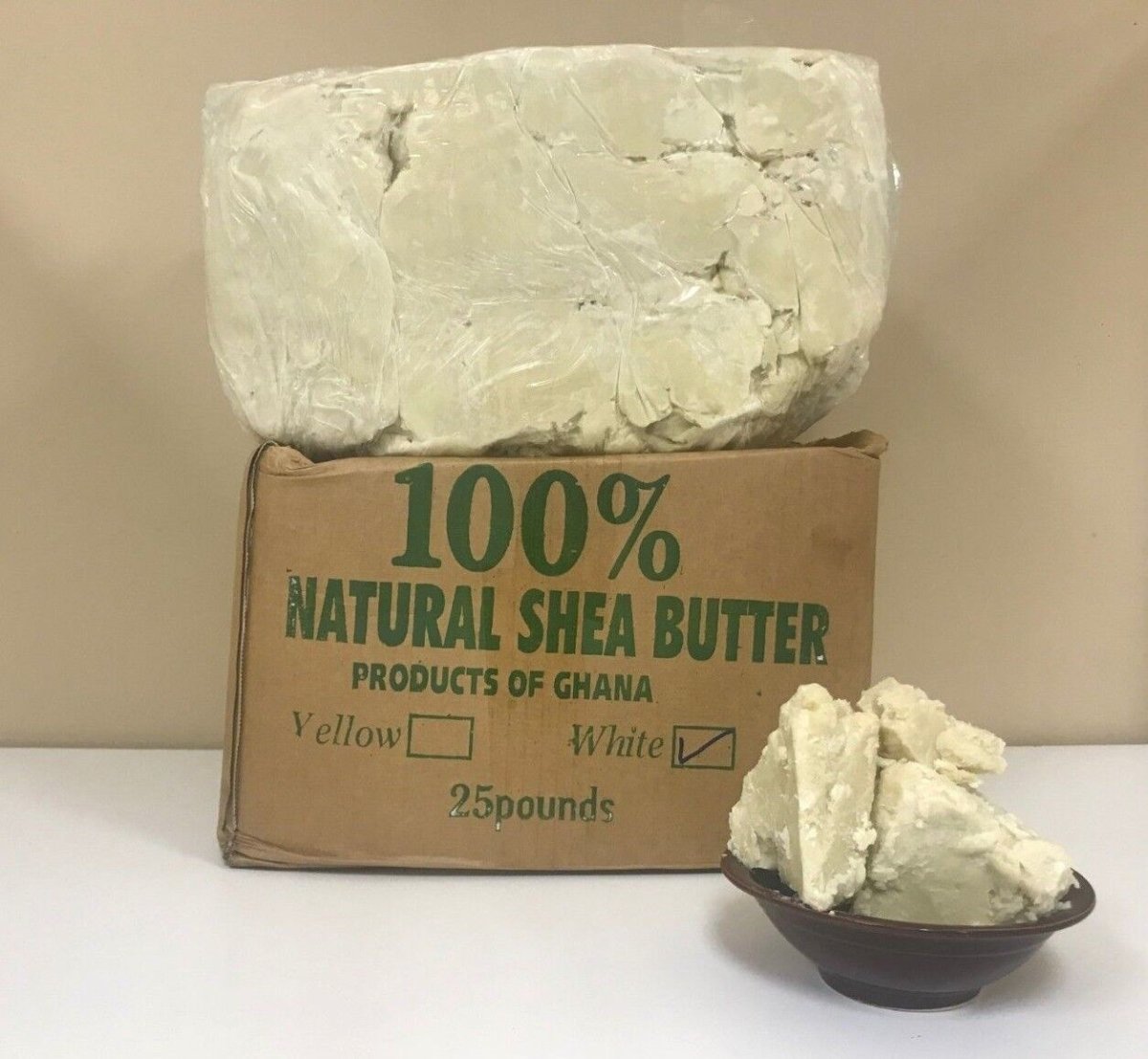 RASB2 Raw African Organic Unrefined Pure Premium Quality Shea Butter, White & Ivory -  Topklin Merchandise