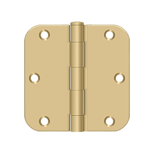 S35R5BK4 Hinge - Brushed Brass, 3.5 x 3.5 x 0.625 in.