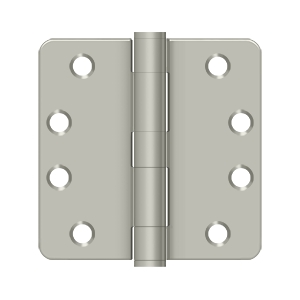 Brushed Nickel Hinge - Steel - 4 x 4 x 0.25 in.