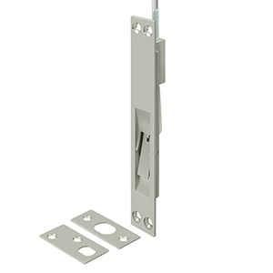 Extension Flush Bolt, Solid Brass Satin Nickel 18".