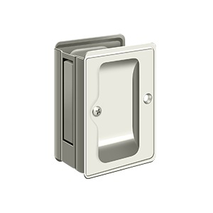 Heavy Duty Pocket Lock, Adj, 3-1/4" X 2 1/4" Passage Bright Nickel